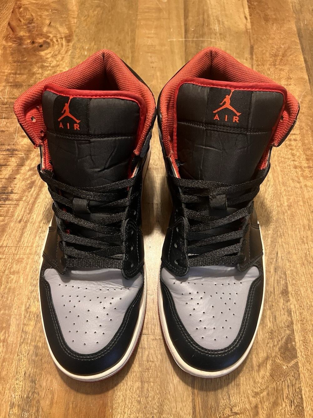 Nike Air Jordan 1 Mid Bred Shadow Black Cement Grey DQ8426-006 Mens Size 12